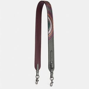 New Coach Novelty strap With Colorblock Deco Quilting Graphite Multi/Gunmetal